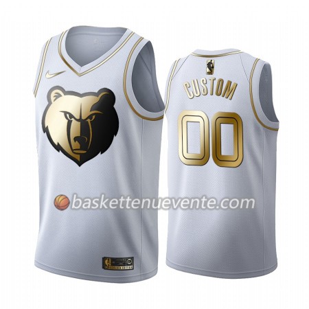 Maillot Basket Memphis Grizzlies Personnalisé 2019-20 Nike Blanc Golden Edition Swingman - Homme